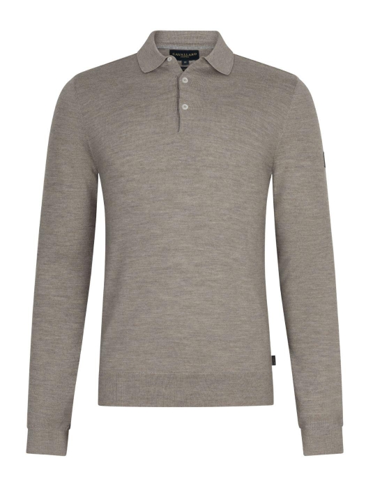 Cavallaro Merino Long Sleeve Polo 841000 Light taupe