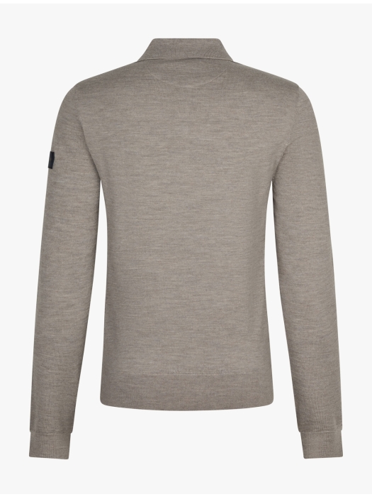 Cavallaro Merino Long Sleeve Polo 841000 Light taupe