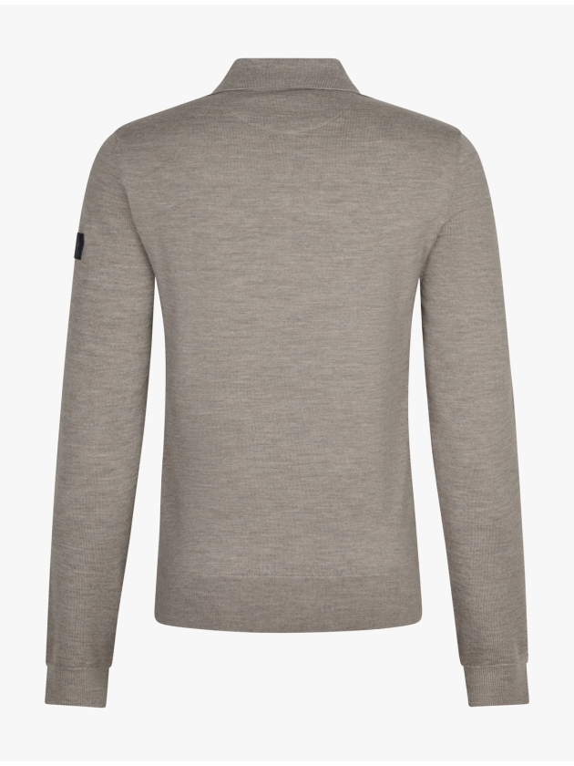 Cavallaro Merino Long Sleeve Polo 841000 Light taupe