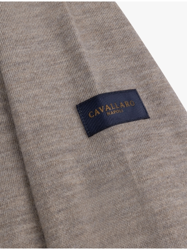 Cavallaro Merino Long Sleeve Polo 841000 Light taupe