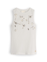 Josh V JV-CALIX slim fit top with pearl details 033 Off White