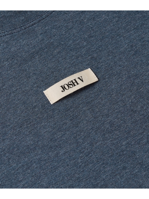 Josh V JV-SUE regular fit T-shirt with logo 693 dark blue melange