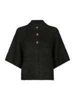 Neo Noir Benuta fluffy knit cardigan 676 Dark brown