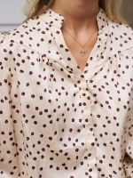 Neo Noir Astrida flower jacquard blouse 122 Creme