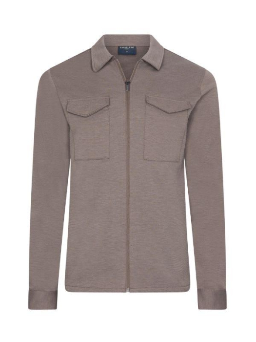 Cavallaro Zeradino Melange Overshirt 840006 Taupe melange