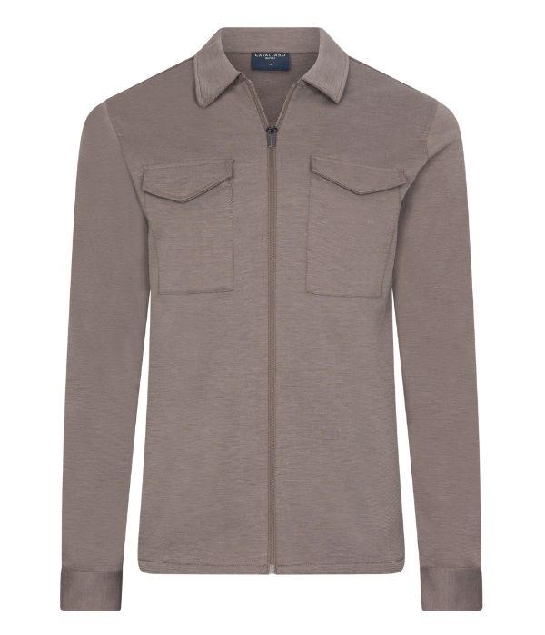 Cavallaro Zeradino Melange Overshirt 840006 Taupe melange