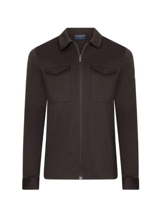 Cavallaro Zeradino Melange Overshirt 898006 Dark brown mel