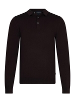 Cavallaro Milacio Long Sleeve Polo 898000 Dark brown