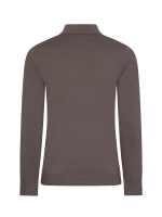 Cavallaro Milacio Long Sleeve Polo 880000 Dark taupe