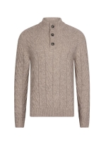 Cavallaro Corato Half Button Pullover 189006 Dark kit mel