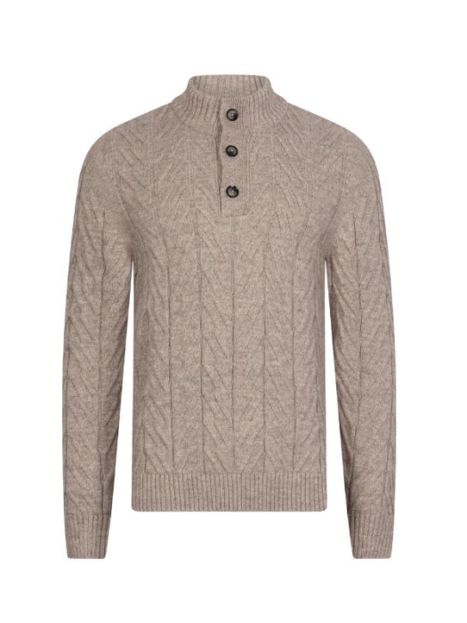 Cavallaro Corato Half Button Pullover 189006 Dark kit mel