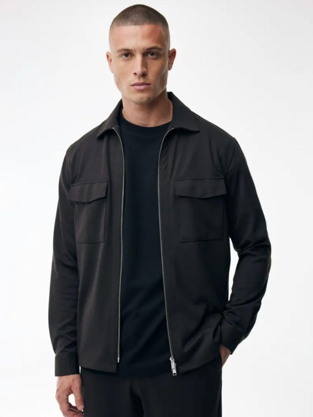 Genti Oaks shirt jacket zip 140