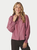 Neo Noir Astrida soft stripe stone blouse 393 Dark rose