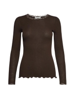 Rosemunde Bernadine LS O-neck lace 856 Mole