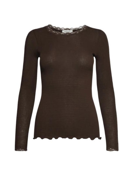 Rosemunde Bernadine LS O-neck lace 856 Mole