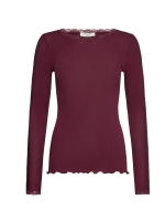 Rosemunde Bernadine LS O-neck lace 093 Windsor wine
