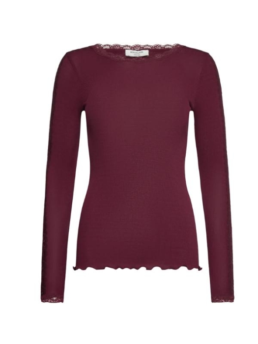 Rosemunde Bernadine LS O-neck lace 093 Windsor wine