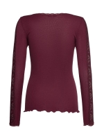 Rosemunde Bernadine LS O-neck lace 093 Windsor wine