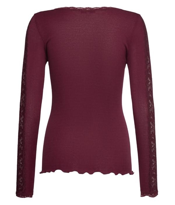 Rosemunde Bernadine LS O-neck lace 093 Windsor wine