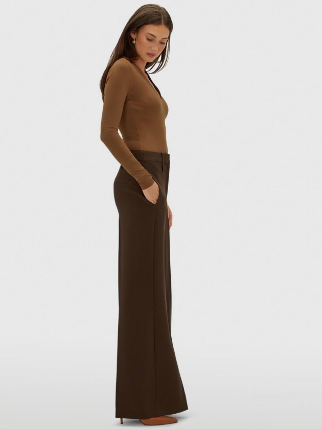 Josh V JV-SKY high-rise wide-leg trousers 987 Brown