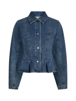 Neo Noir Rivora denim peplum jacket 140 Blue
