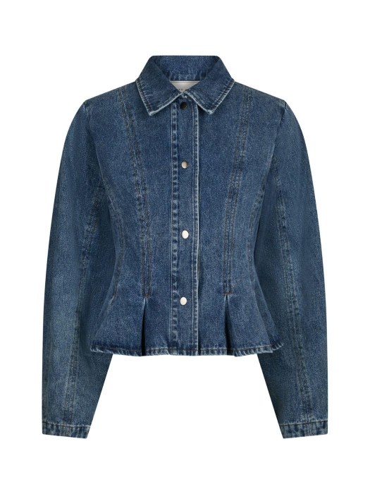 Neo Noir Rivora denim peplum jacket 140 Blue
