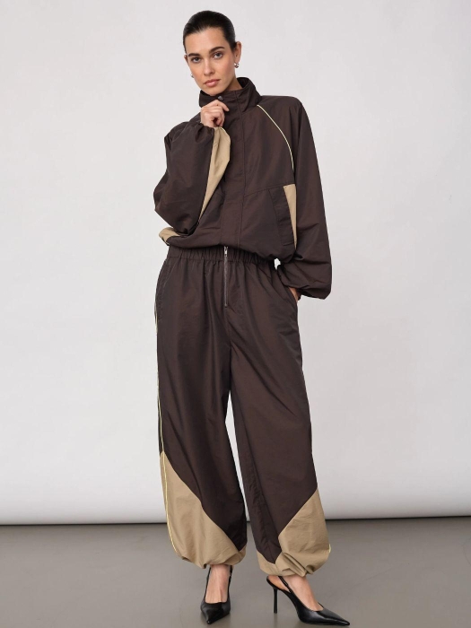 Co Couture Alora CC Block pant 20003 Dark brown