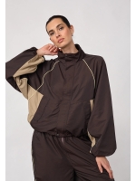Co Couture AloraCC block jacket 20003 Dark brown