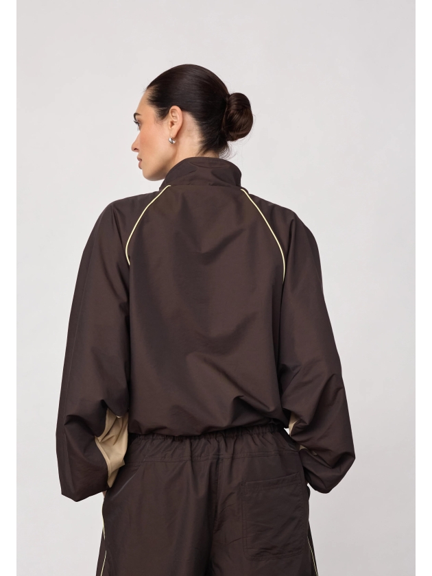 Co Couture AloraCC block jacket 20003 Dark brown