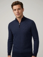 Cavallaro Romano Half Zip Pullover 699000 Dark blue