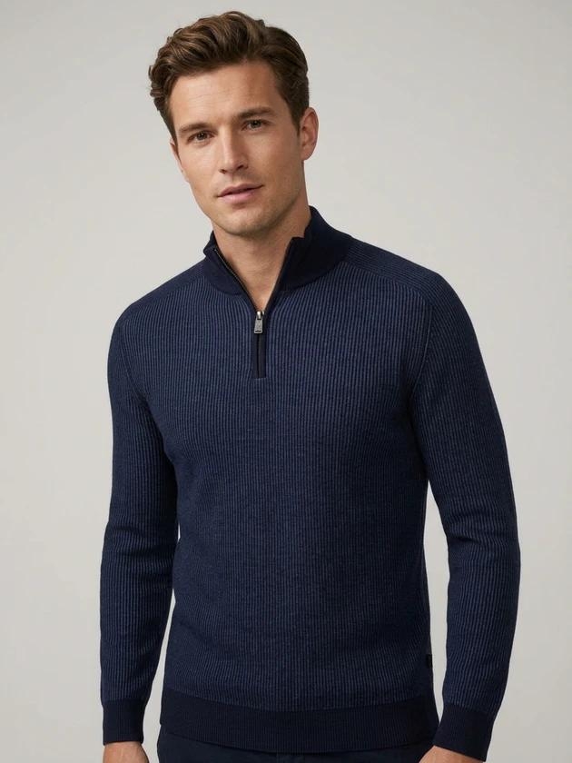 Cavallaro Romano Half Zip Pullover 699000 Dark blue