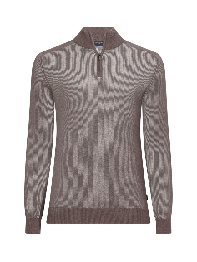 Cavallaro Romano Half Zip Pullover 840000 Taupe