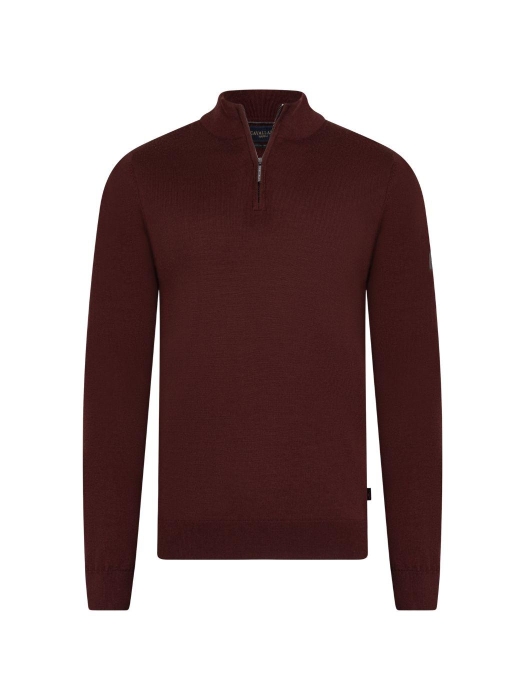 Cavallaro Saronno Half Zip Pullover 499000 Wine red