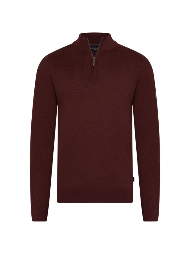 Cavallaro Saronno Half Zip Pullover 499000 Wine red