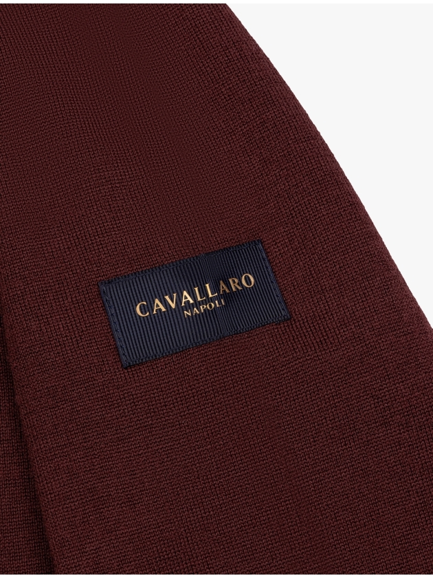 Cavallaro Saronno Half Zip Pullover 499000 Wine red