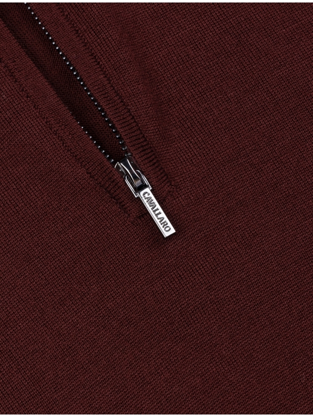Cavallaro Saronno Half Zip Pullover 499000 Wine red