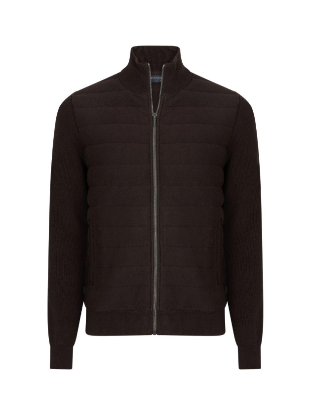 Cavallaro Gioni Full Zip Cardigan 898000 Dark brown