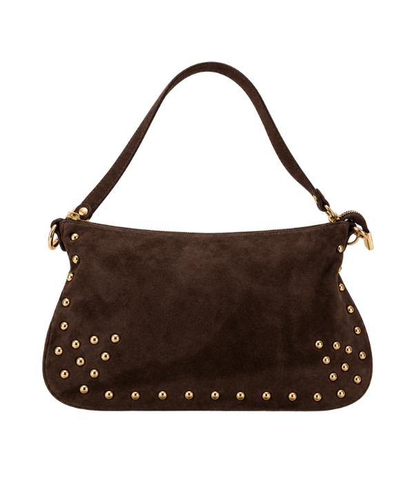 Ornella Tasje suede studs Bruin suede