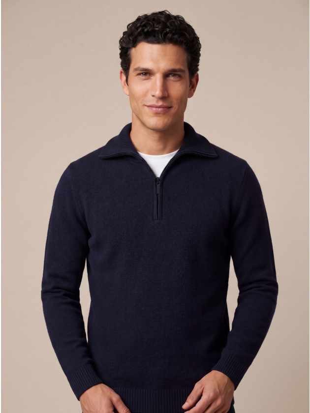 Cavallaro Sanmori Half Zip Pullover 699000 Dark blue