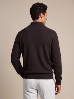 Cavallaro Sanmori Half Zip Pullover 898000 Dark brown