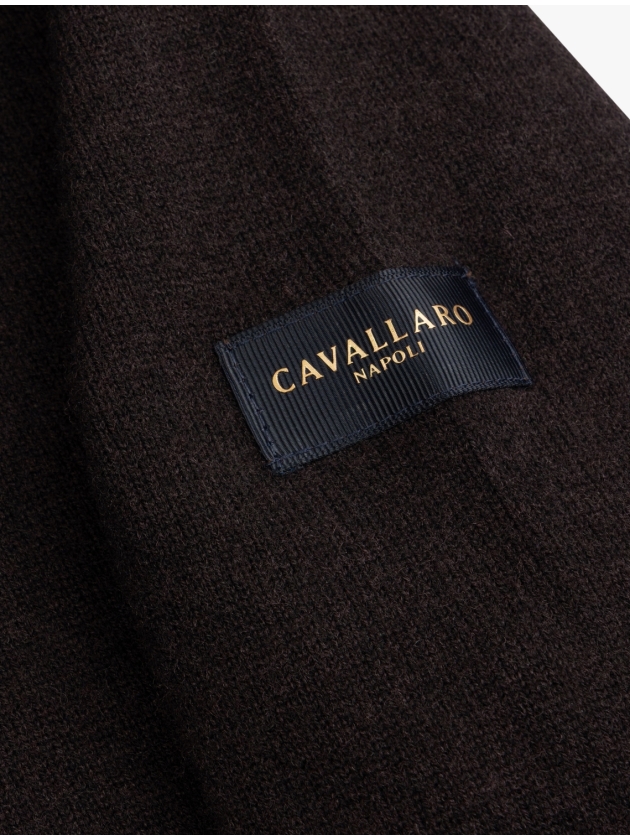 Cavallaro Sanmori Half Zip Pullover 898000 Dark brown
