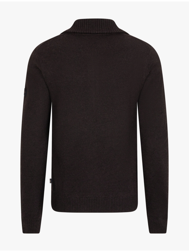Cavallaro Sanmori Half Zip Pullover 898000 Dark brown