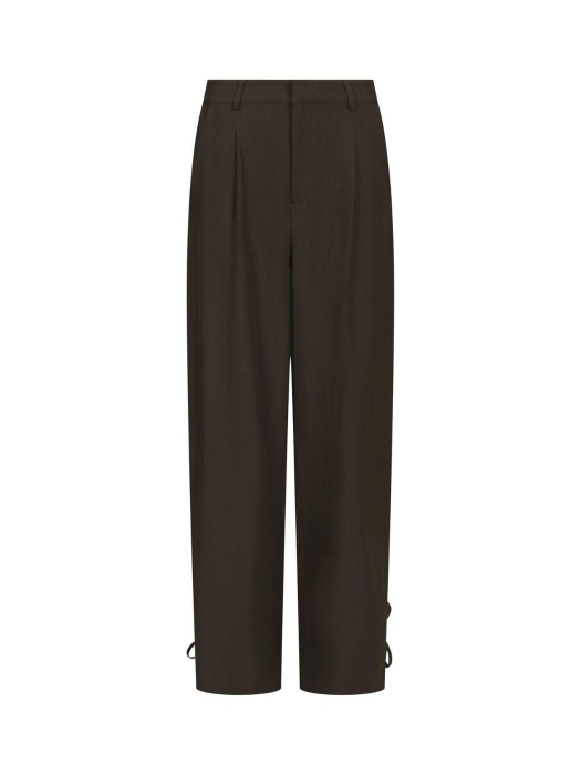 Neo Noir Isotta structure tie pants 676 Dark brown