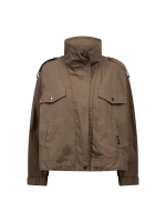 Co Couture AlinaCC Double funnel neck jacket 20002 Brown