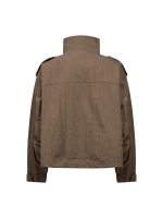 Co Couture AlinaCC Double funnel neck jacket 20002 Brown
