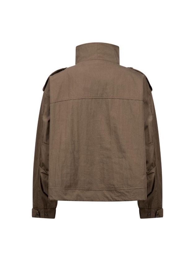 Co Couture AlinaCC Double funnel neck jacket 20002 Brown