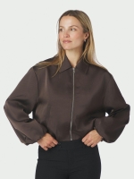 Neo Noir Denielle heavy sateen jacket 676 Dark brown