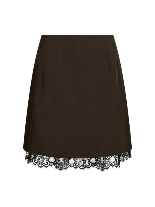 Neo Noir Brigitte structure lace skirt 676 Dark brown