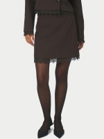Neo Noir Brigitte structure lace skirt 676 Dark brown