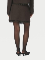 Neo Noir Brigitte structure lace skirt 676 Dark brown